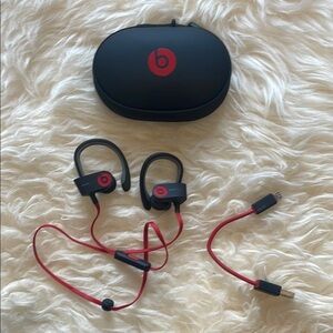 Beats by Dre Red and Black Earbud Headphones